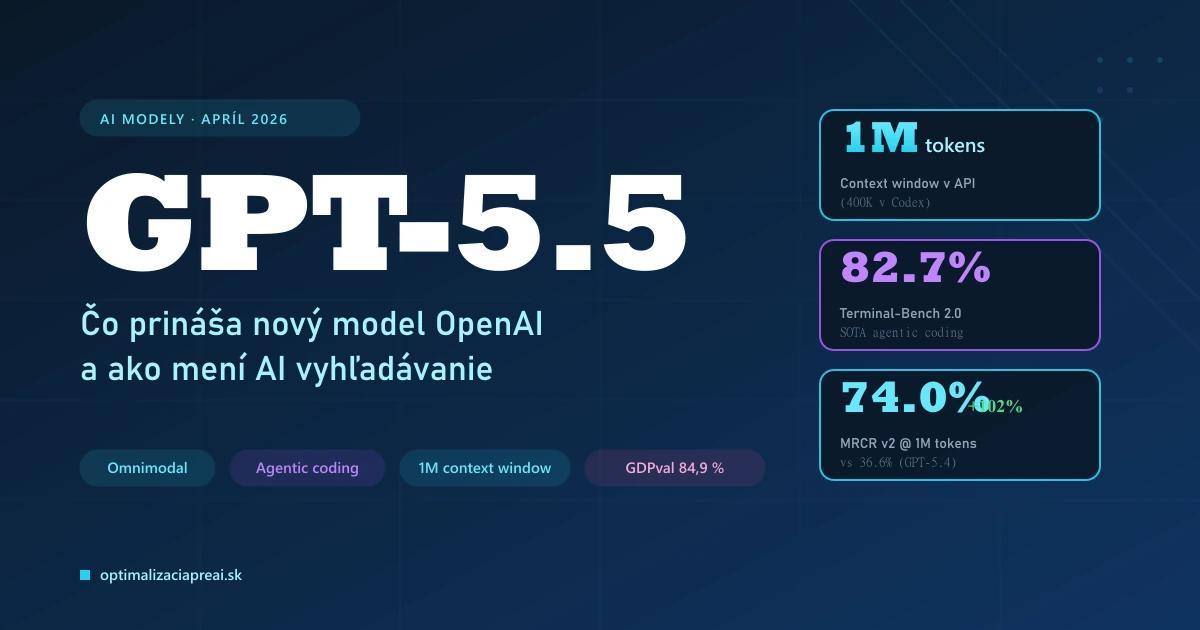 GPT-5.5: Čo prináša nový model OpenAI a ako mení AI vyhľadávanie — článok o AI optimalizácii