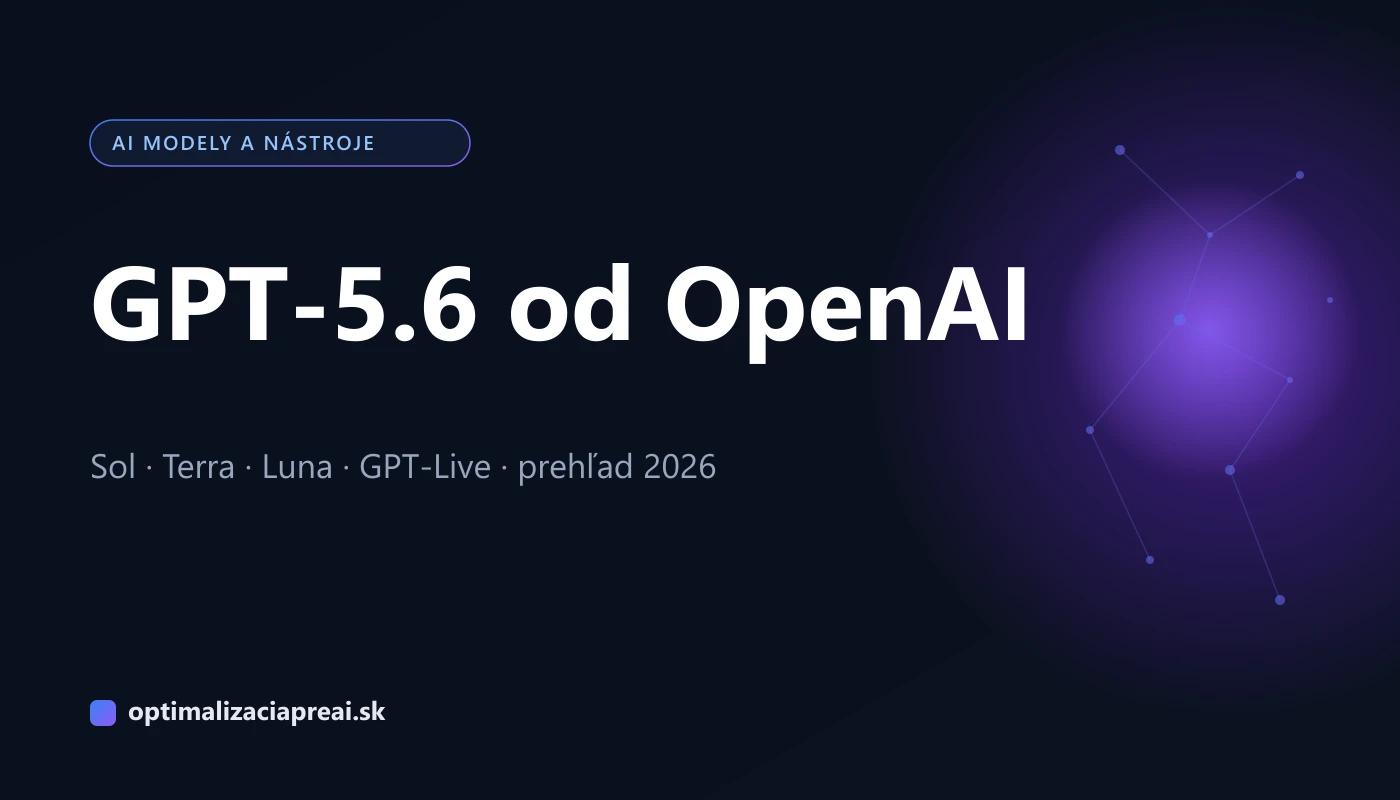 GPT-5.6 od OpenAI: Sol, Terra, Luna a GPT-Live (prehľad 2026)